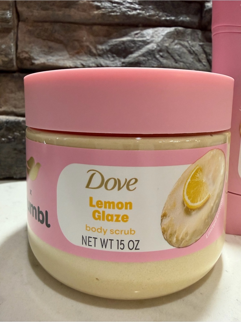Dove Lemon Glaze Body Scrub & Deodorant Set - Pink - Picture 2 of 8